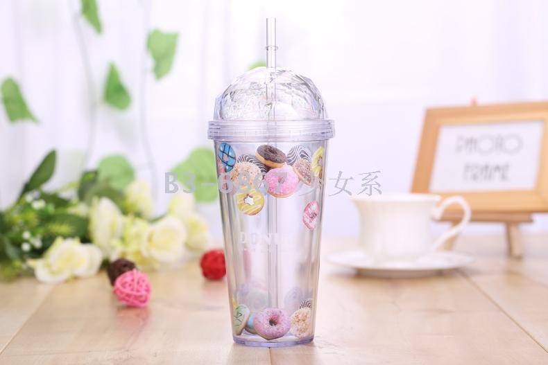 Diamond covered double cup chocolate cup ice cream cup.