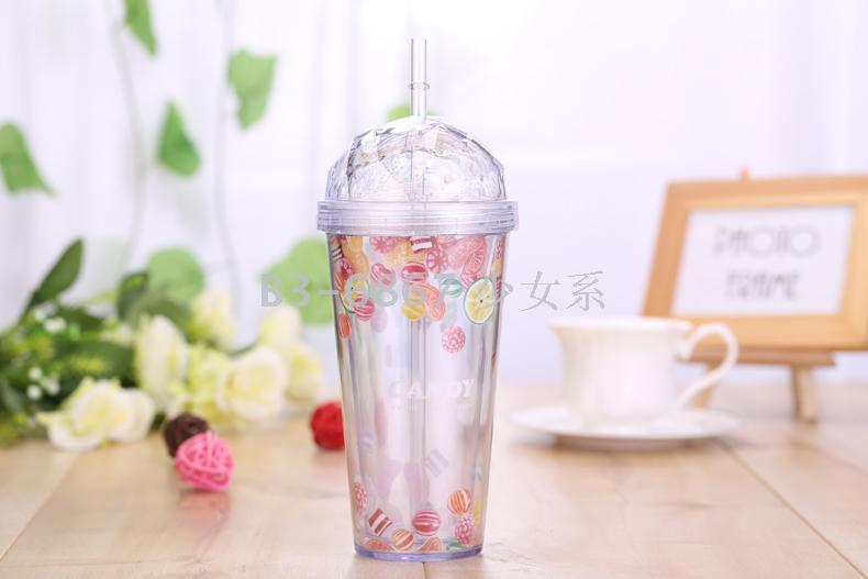 Diamond covered double cup chocolate cup ice cream cup.