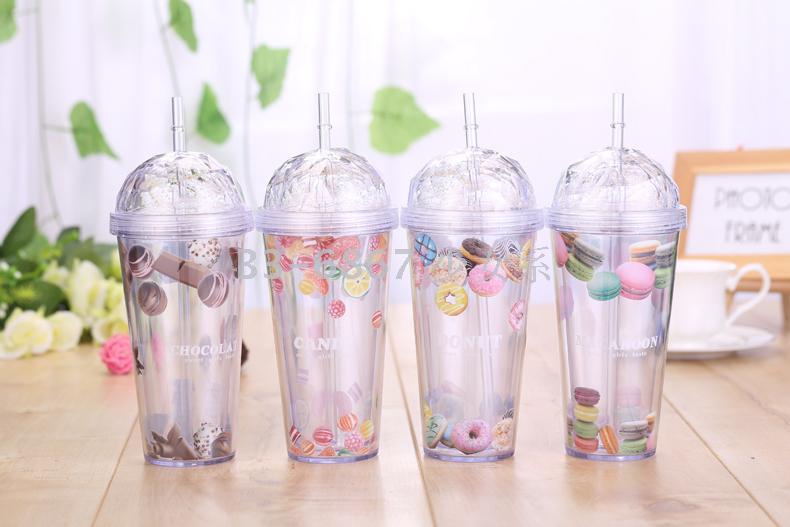 Diamond covered double cup chocolate cup ice cream cup.