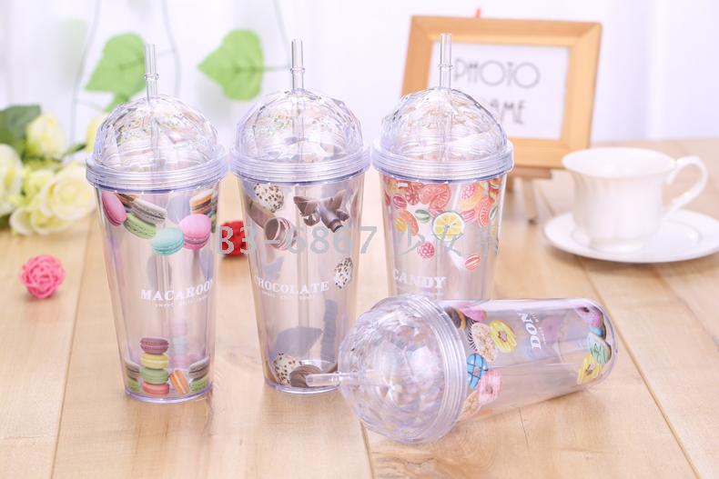 Diamond covered double cup chocolate cup ice cream cup.