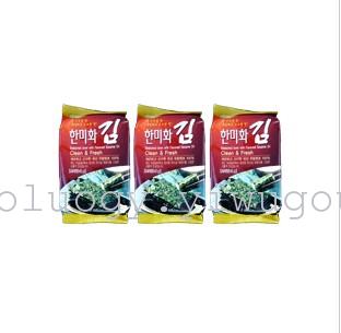 South Korea imported food, how to eat seaweed Han 美禾 Triple Pack of red 5 grams