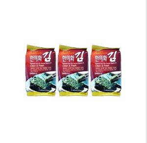 South Korea imported food, how to eat seaweed Han 美禾 Triple Pack of red 5 grams