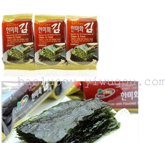 South Korea imported food, how to eat seaweed Han 美禾 Triple Pack of red 5 grams