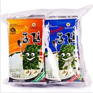 South Korea imported snacks, Han 美禾 olive oil, seaweed (blue), (color)