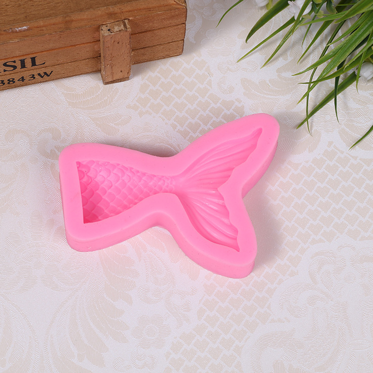 In Stock Wholesale 3 Models Fish Tail Mermaid Silicone Fondant Mold Cake Chocolate DIY Epoxy Tools
