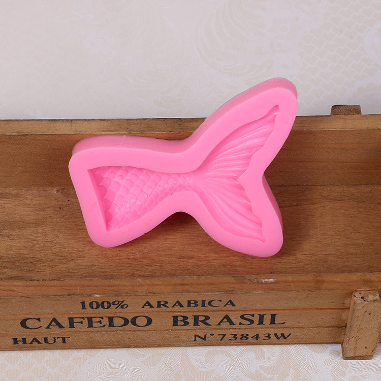 In Stock Wholesale 3 Models Fish Tail Mermaid Silicone Fondant Mold Cake Chocolate DIY Epoxy Tools