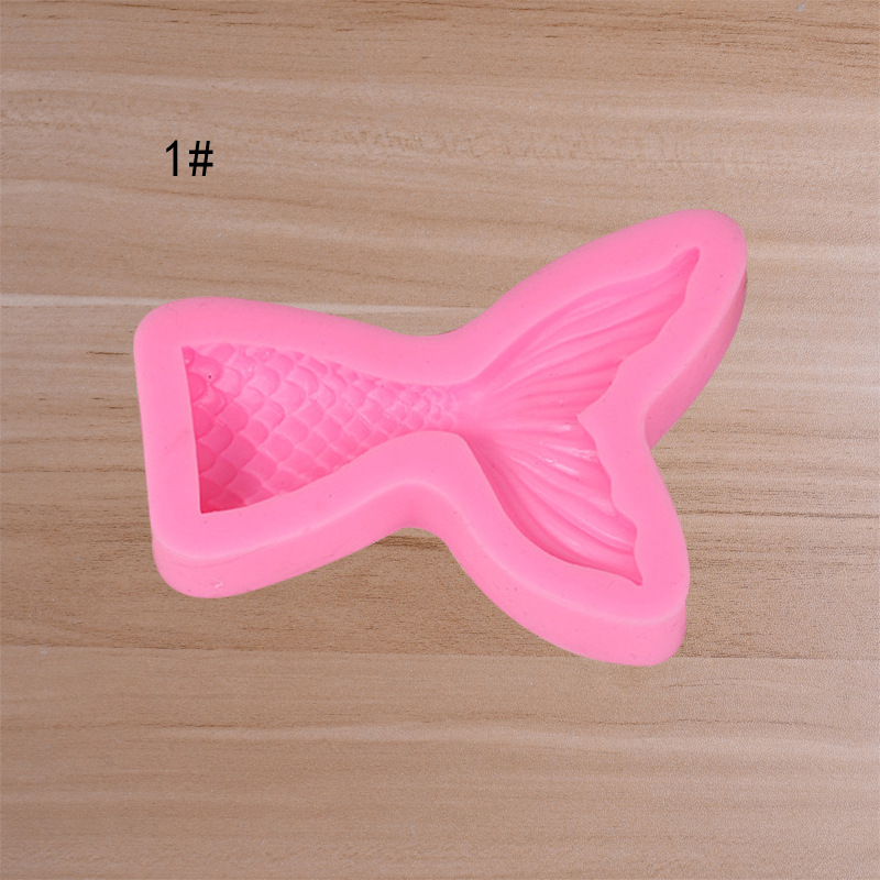 In Stock Wholesale 3 Models Fish Tail Mermaid Silicone Fondant Mold Cake Chocolate DIY Epoxy Tools