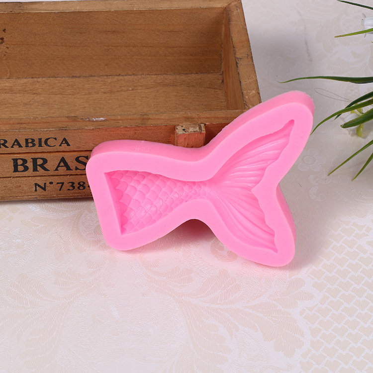 In Stock Wholesale 3 Models Fish Tail Mermaid Silicone Fondant Mold Cake Chocolate DIY Epoxy Tools