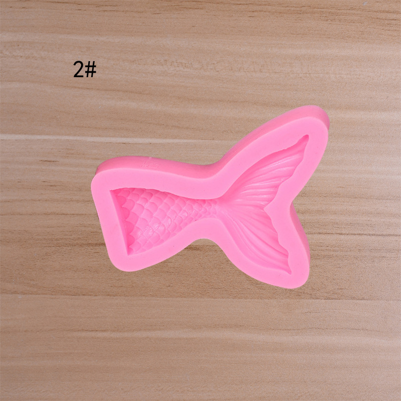 In Stock Wholesale 3 Models Fish Tail Mermaid Silicone Fondant Mold Cake Chocolate DIY Epoxy Tools