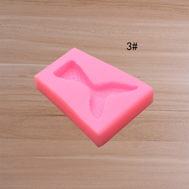 In Stock Wholesale 3 Models Fish Tail Mermaid Silicone Fondant Mold Cake Chocolate DIY Epoxy Tools