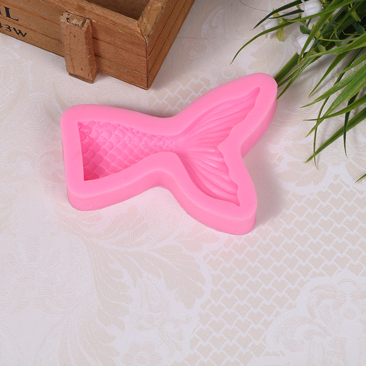 In Stock Wholesale 3 Models Fish Tail Mermaid Silicone Fondant Mold Cake Chocolate DIY Epoxy Tools
