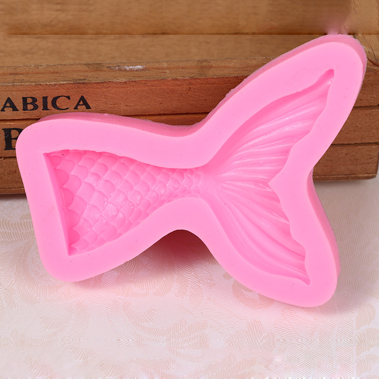 In Stock Wholesale 3 Models Fish Tail Mermaid Silicone Fondant Mold Cake Chocolate DIY Epoxy Tools