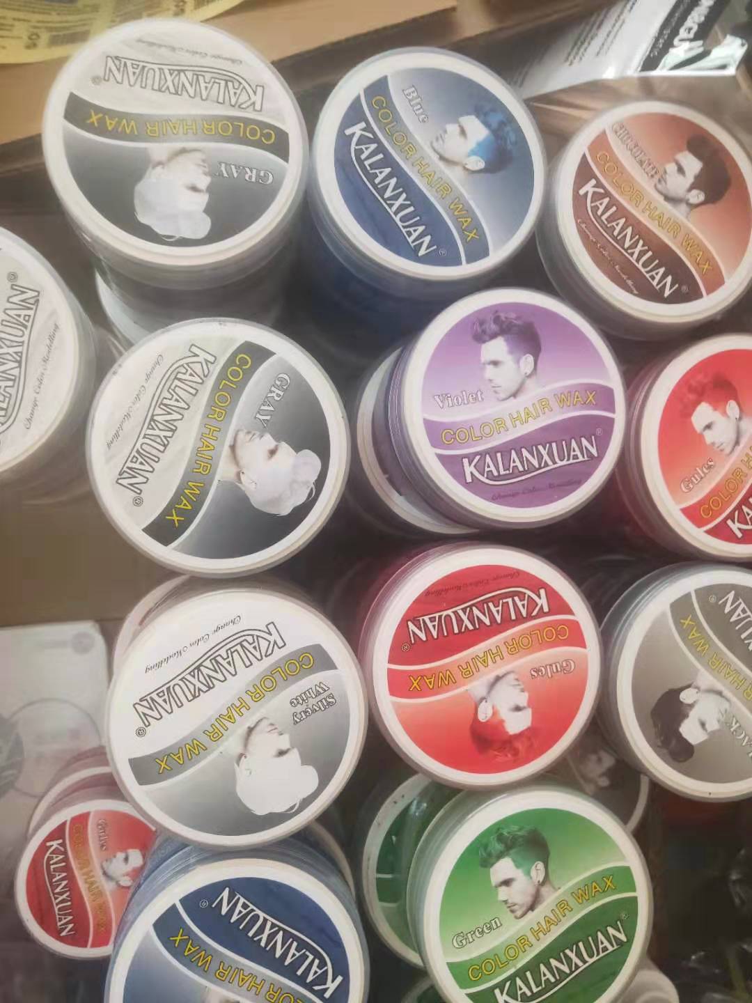 Disposable Color Hair Clay Pomade 9 Colors Full Hair Clay Granny Grey Grandpa White Pomade Color Cream Chocolate