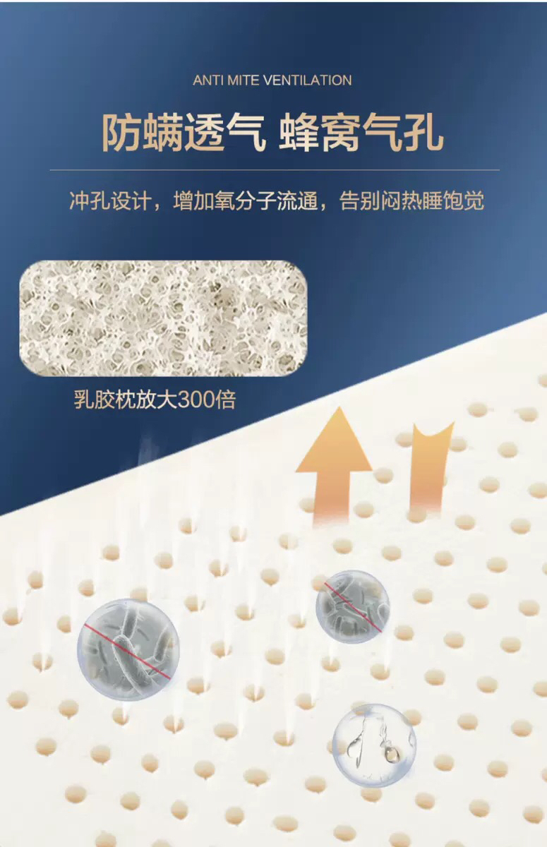 Latex Pillow Thailand Imported Cervical Pillow Single Household Rubber Double Pillow Natural Pillow