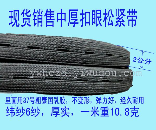 White spot 2 cm thin (yarn forty two-fourths) imported rubber and Zhu elastic band