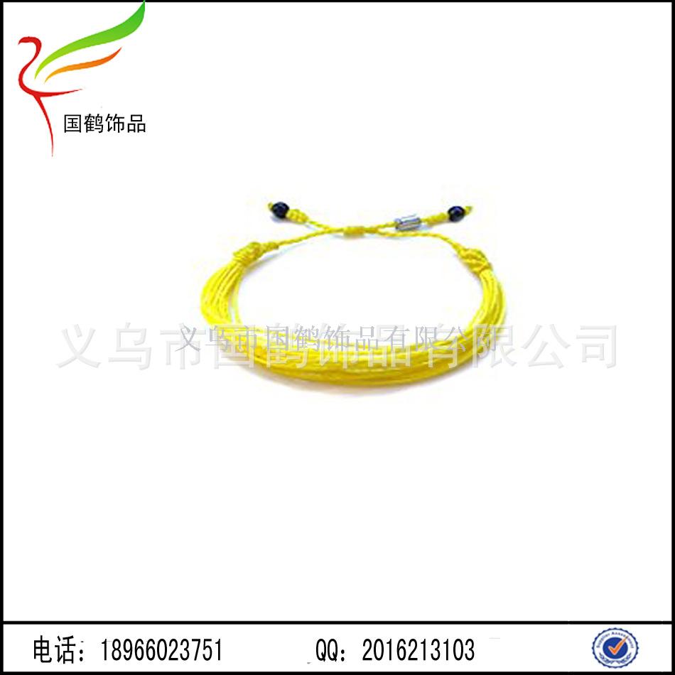 Colorful imported wax rope hand braided bracelet