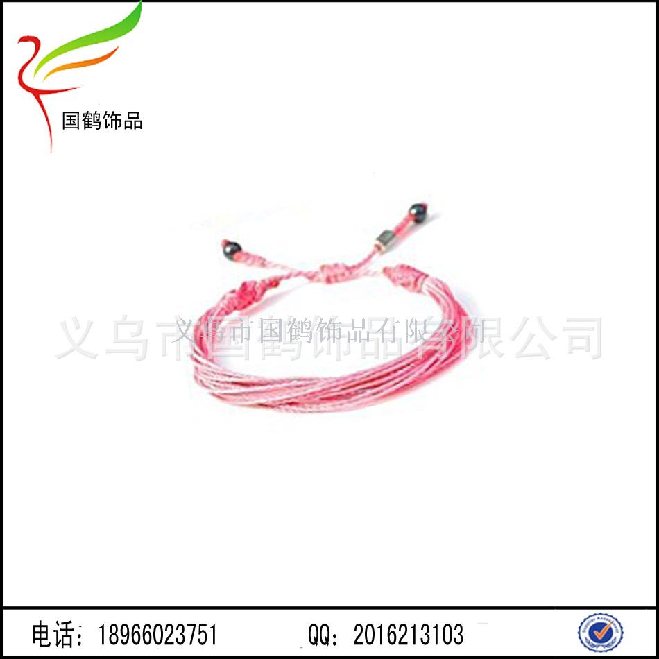 Colorful imported wax rope hand braided bracelet