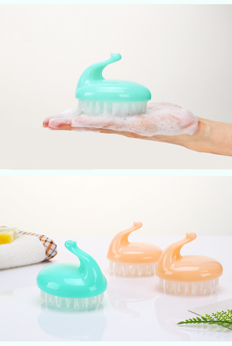 . Silicone Shampoo Massage Brush Shampoo Comb Hair-Washing Comb Shampoo Brush Silicone Head Washing Fantastic Soft Brush