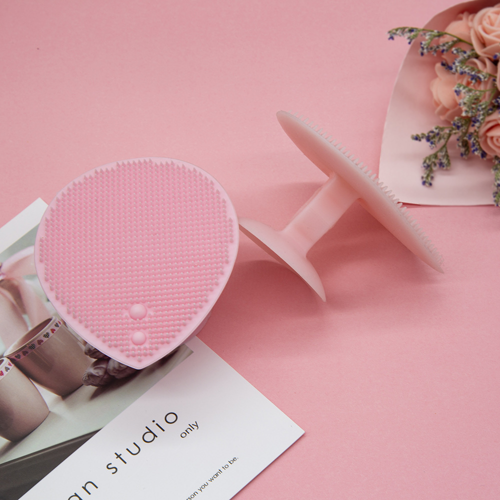 Heart Shaped Silicone Face Brush Facial Massage Brush Silicone Face Cleansing Brush Baby Shampoo Brush
