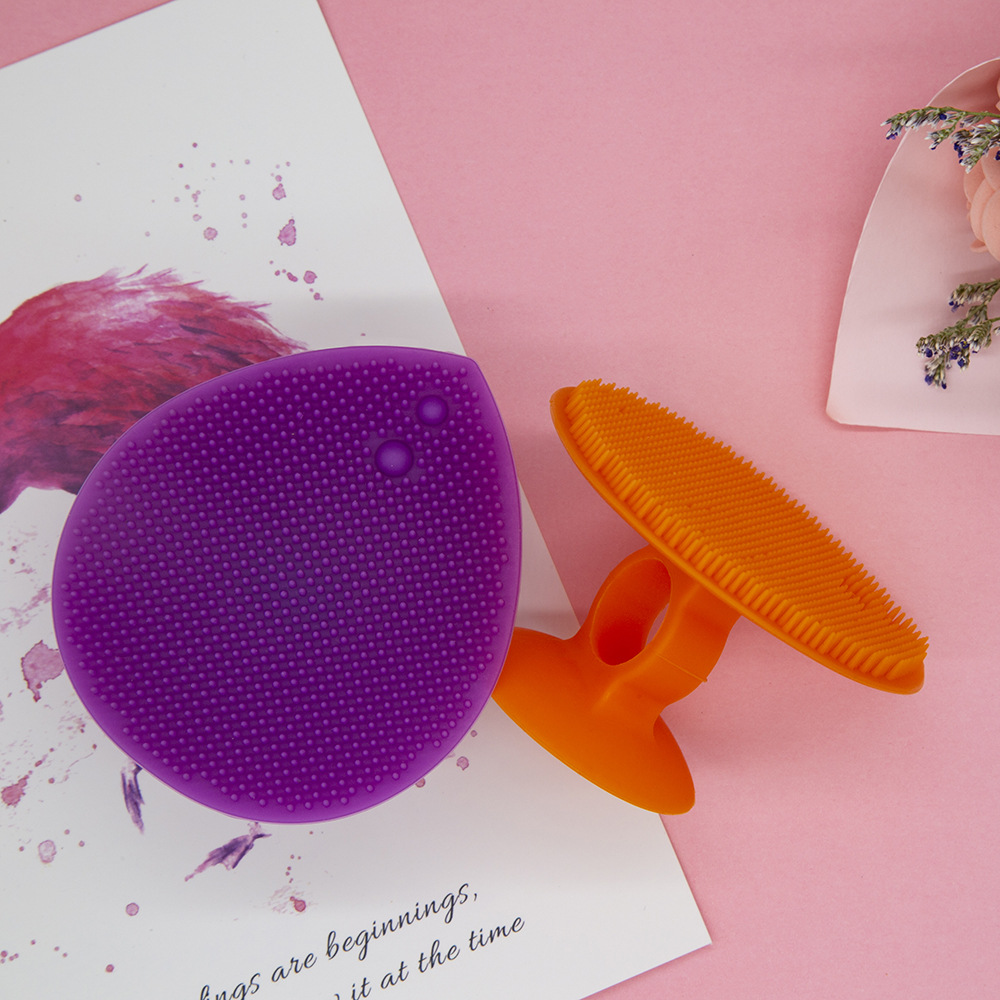 Heart Shaped Silicone Face Brush Facial Massage Brush Silicone Face Cleansing Brush Baby Shampoo Brush
