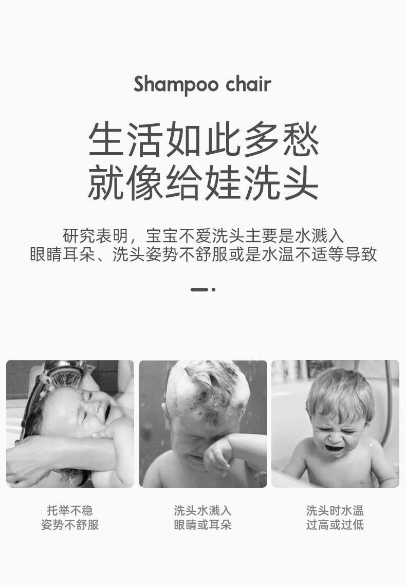Children Shampoo Chair Foldable Shampoo Chair Baby Household Children Sitting Shampoo Baby Hair Washing Bed Stool