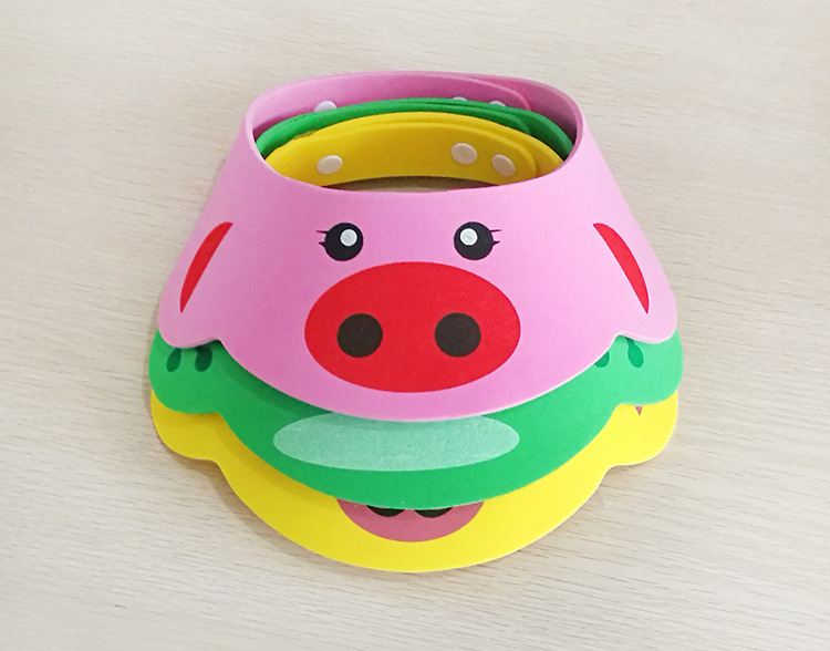 Cartoon thickening children shampoo cap adjustable four cartoon baby shampoo cap baby shower cap Bath cap