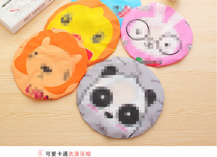 Cute cartoon bathing cap Japanese shower cap shampoo cap anti - lampblack cap Cute cartoon bathing cap Japanese shower cap shampoo cap anti - lampblack cap