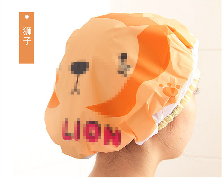 Cute cartoon bathing cap Japanese shower cap shampoo cap anti - lampblack cap Cute cartoon bathing cap Japanese shower cap shampoo cap anti - lampblack cap