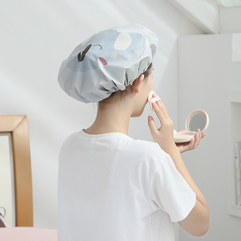 Cartoon Shower Cap Female Waterproof Shampoo Bath Cap Shower Cap Kitchen Lampblack Hat Cross-Border Shower Hat