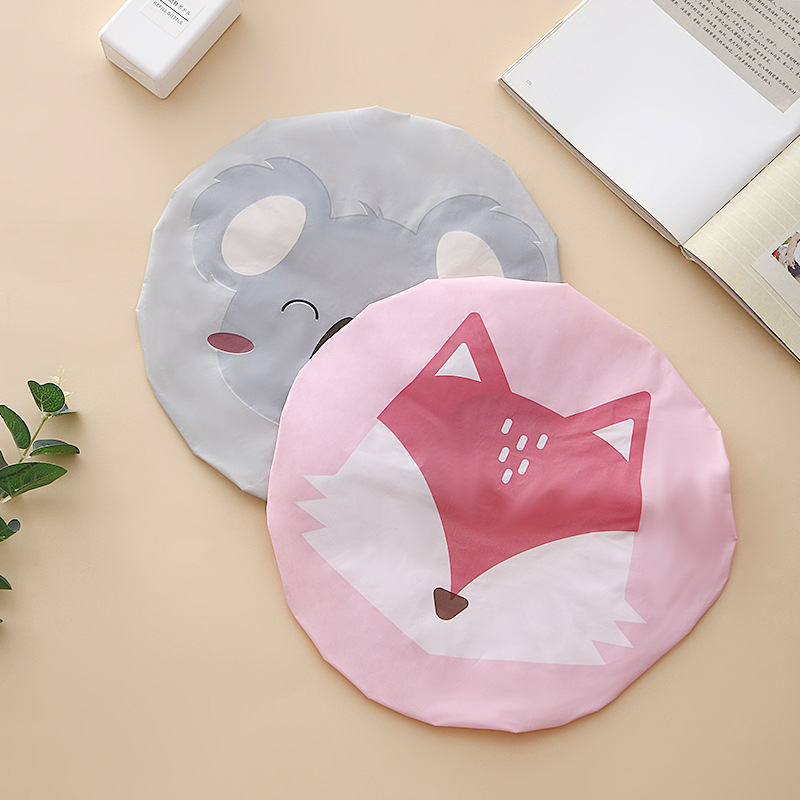 Cartoon Shower Cap Female Waterproof Shampoo Bath Cap Shower Cap Kitchen Lampblack Hat Cross-Border Shower Hat