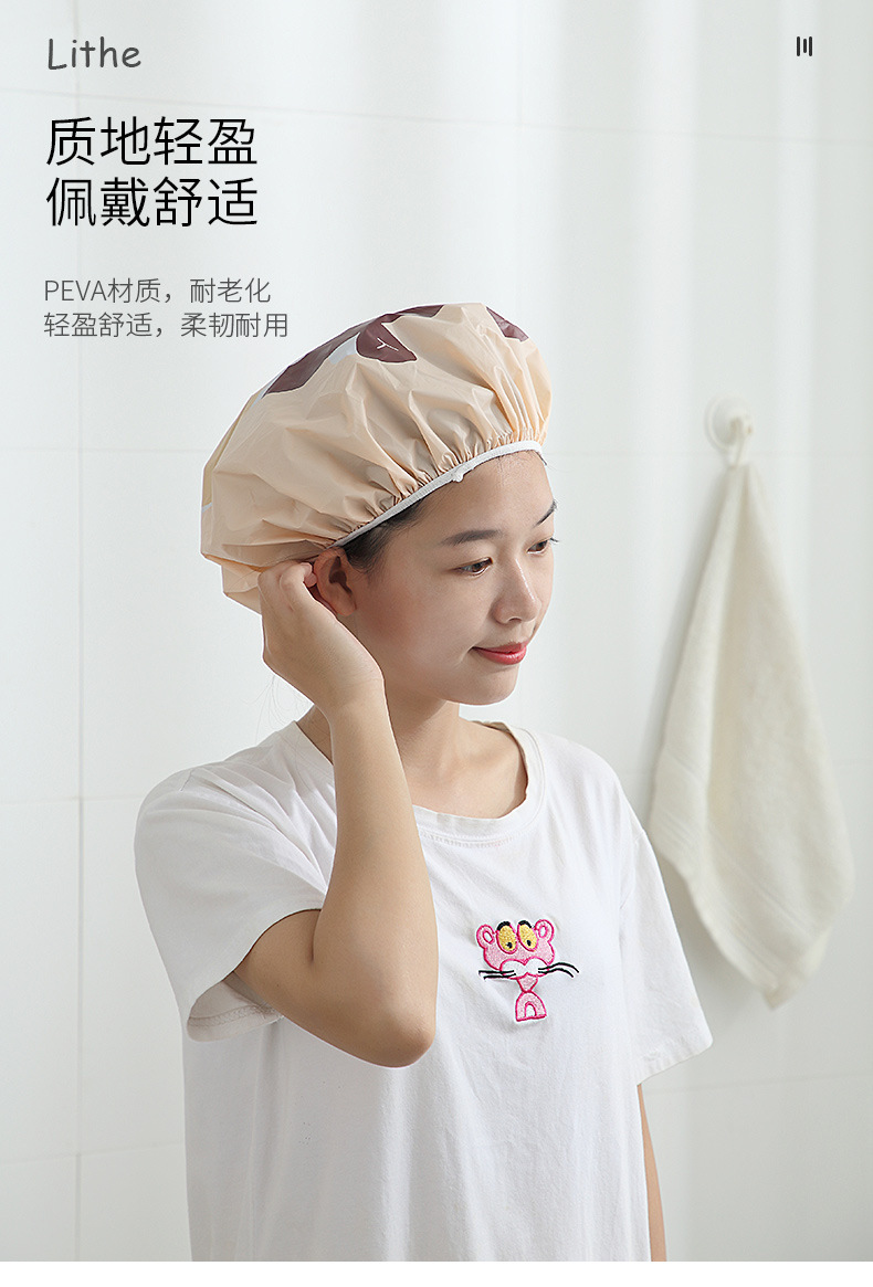 Cartoon Shower Cap Female Waterproof Shampoo Bath Cap Shower Cap Kitchen Lampblack Hat Cross-Border Shower Hat