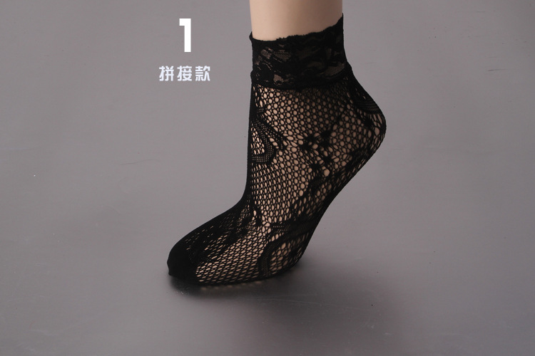 Imported Black Lace Sexy Stockings Nylon Mesh Socks Stitching Nightclub Hidden Socks Imported Black Lace Sexy Stockings Nylon Mesh Socks Stitching Nightclub Hidden Socks