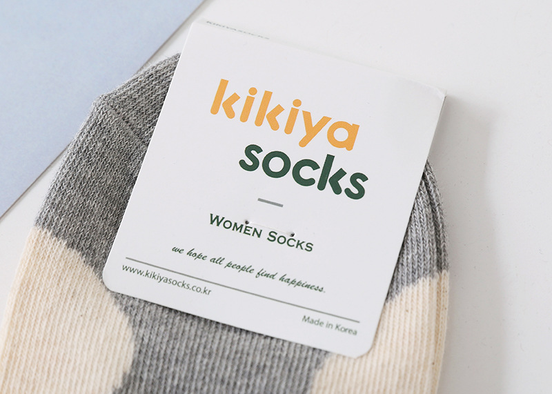 Korean Imported Socks Kikiya Polka Dots Retro Series Fashionable American Modern Circular Dots