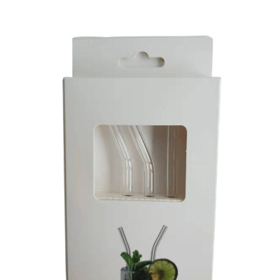 Repeatable high borosilicate glass straw heat-resistant anti-lipstick transparent adult pregnant drink straw feed brush