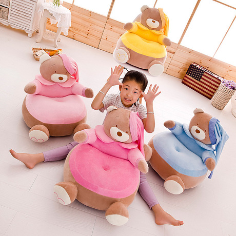 sofa for baby cartoon plush toy doll, sofa animal children cartoon sofa baby learn to take the seat and wash to the sofa