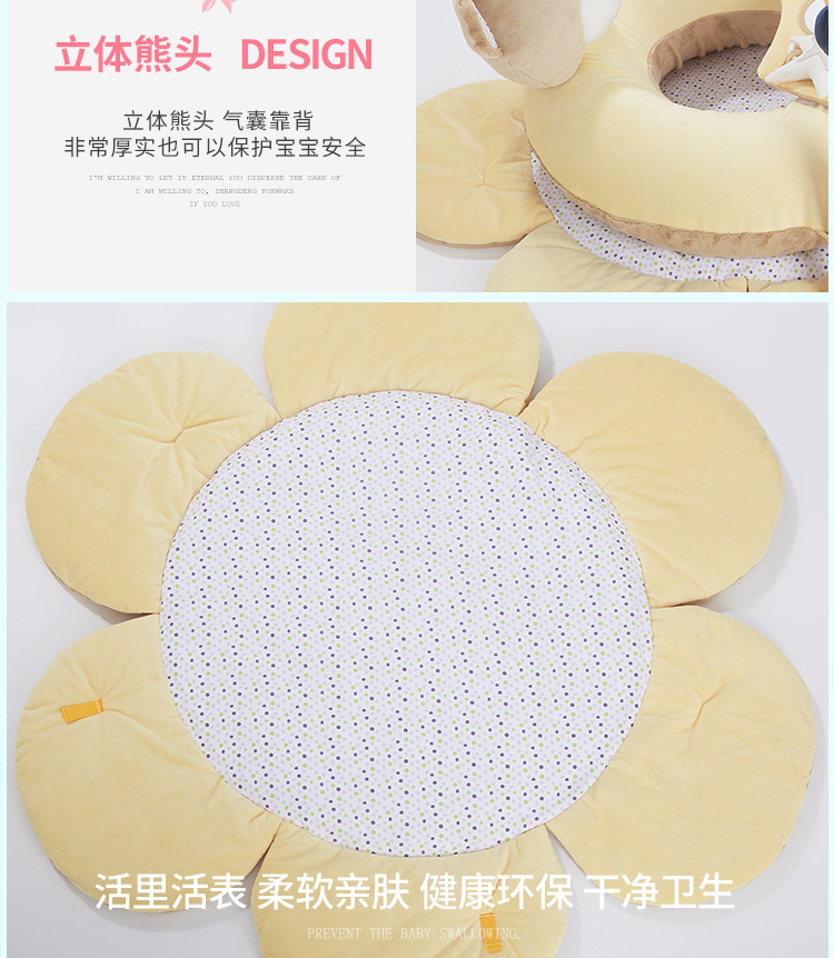 Inflatable Cushion Baby Game Blanket Newborn Fitness Crawling Game Mat 0-1 Years Old Baby Sofa Learning Stool