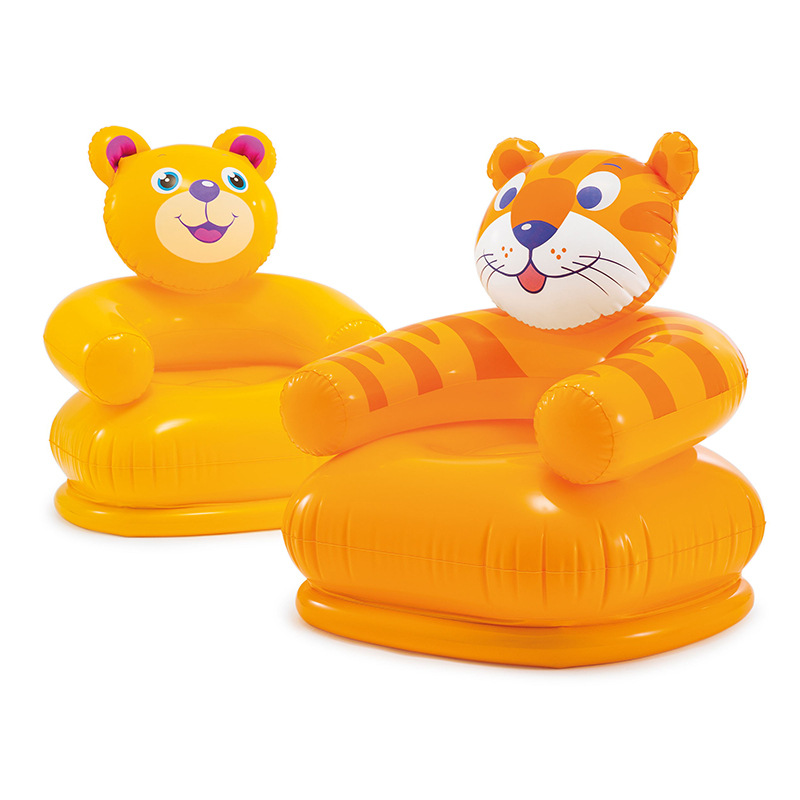 INTX Cartoon Animal Baby Sofa Home Outdoor Children Animal PVC Inflatable Sofa Seat 68556