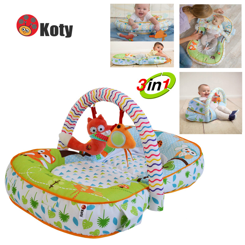 New Koty Three-in-One Baby Game Blanket Sofa Lying Mat Anti-Rollover Bed in Bed
