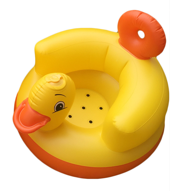 Round Bottom Small Yellow Duck Baby Inflatable Small Sofa Baby Learning Seat BB Dining Chair Inflatable toys