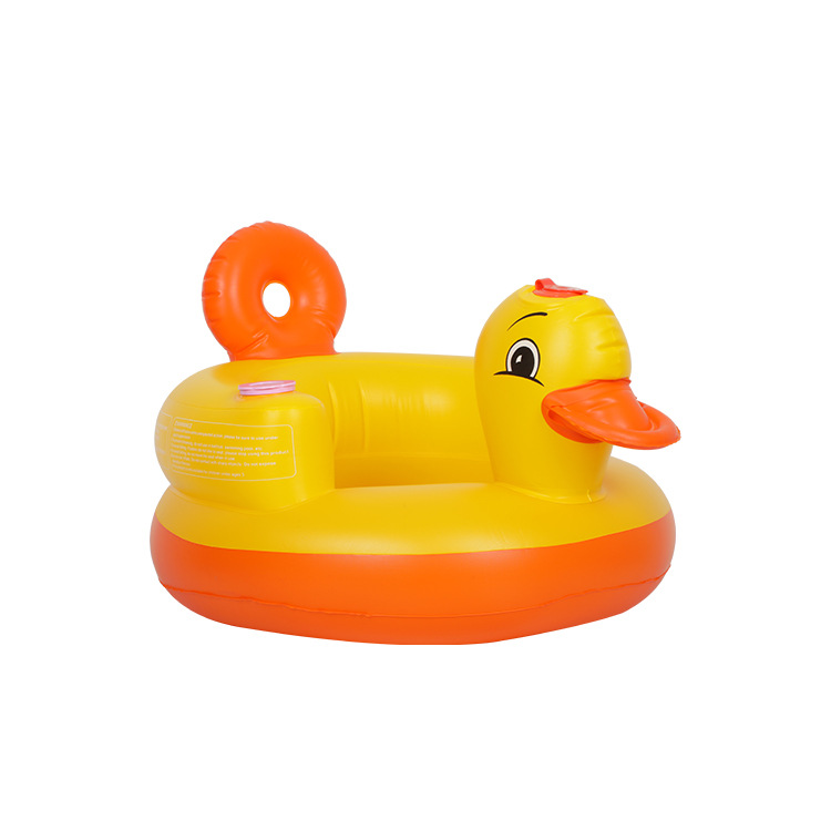 Round Bottom Small Yellow Duck Baby Inflatable Small Sofa Baby Learning Seat BB Dining Chair Inflatable toys