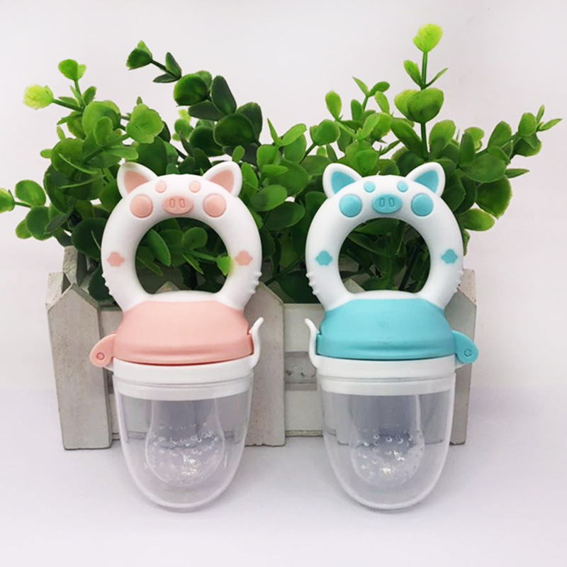 Baby Fruit and Vegetable Complementary Food Teether Baby Fruit Teether Happy Bite Pacifier Silicone Nipple