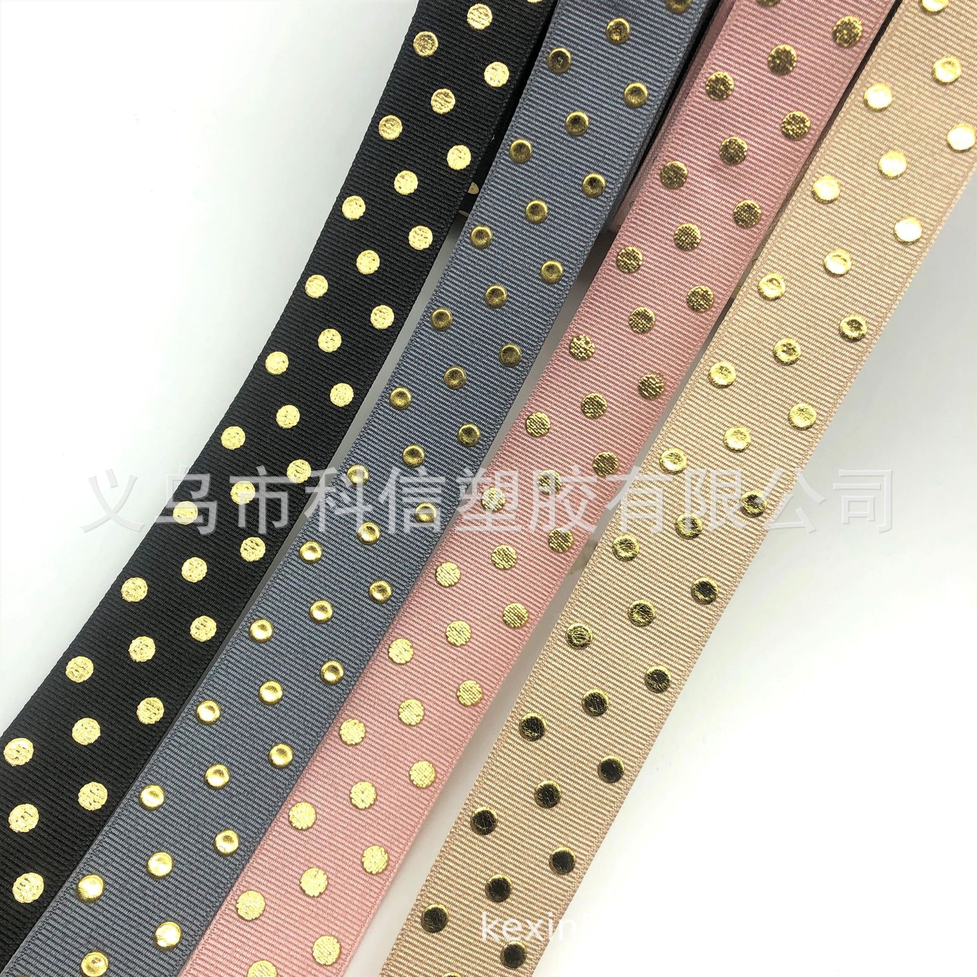 South Korea Imported Ribbon Bronzing Dot Ribbed Band Handmade DIY Bow Hair Accessories Hat Clothing Accessories