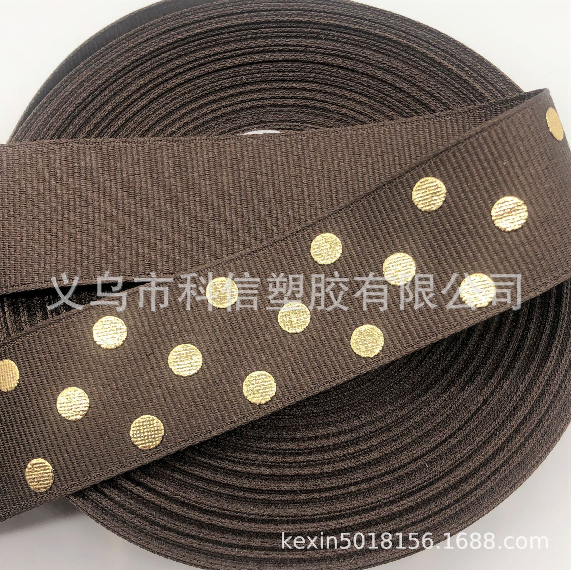 South Korea Imported Ribbon Bronzing Dot Ribbed Band Handmade DIY Bow Hair Accessories Hat Clothing Accessories