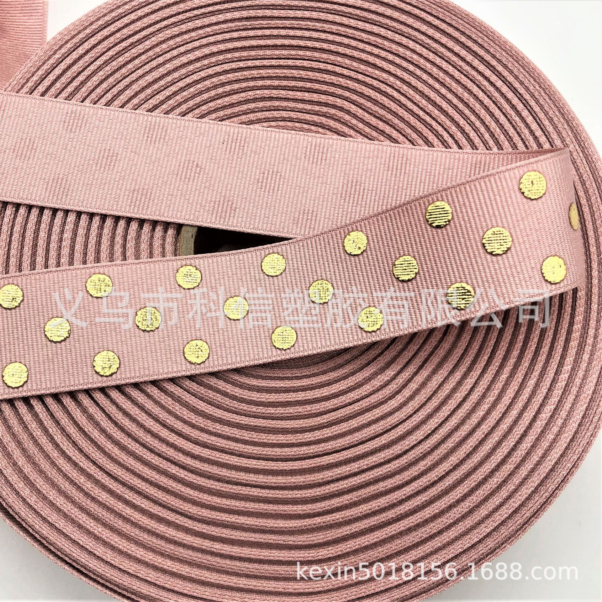 South Korea Imported Ribbon Bronzing Dot Ribbed Band Handmade DIY Bow Hair Accessories Hat Clothing Accessories
