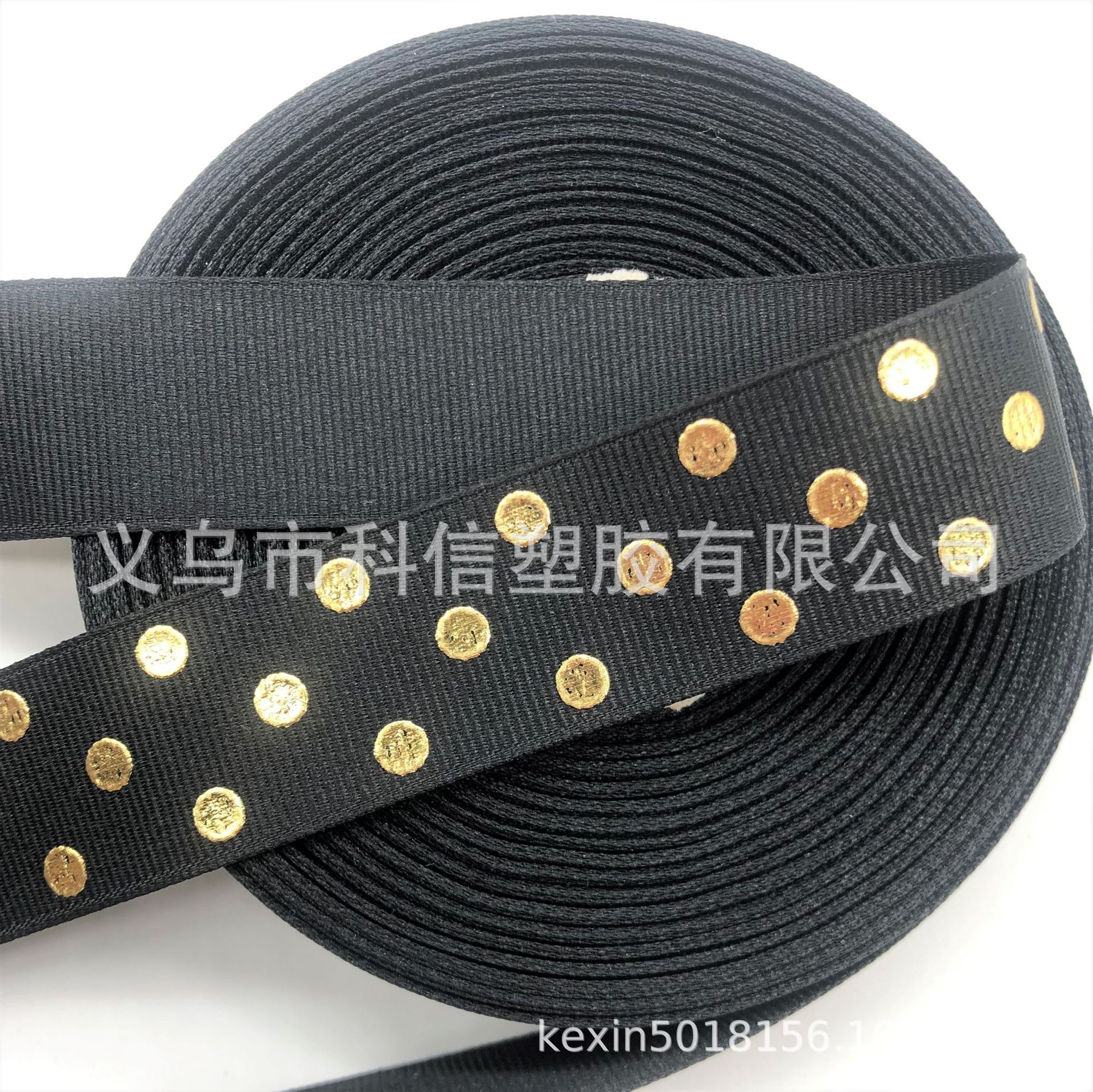 South Korea Imported Ribbon Bronzing Dot Ribbed Band Handmade DIY Bow Hair Accessories Hat Clothing Accessories