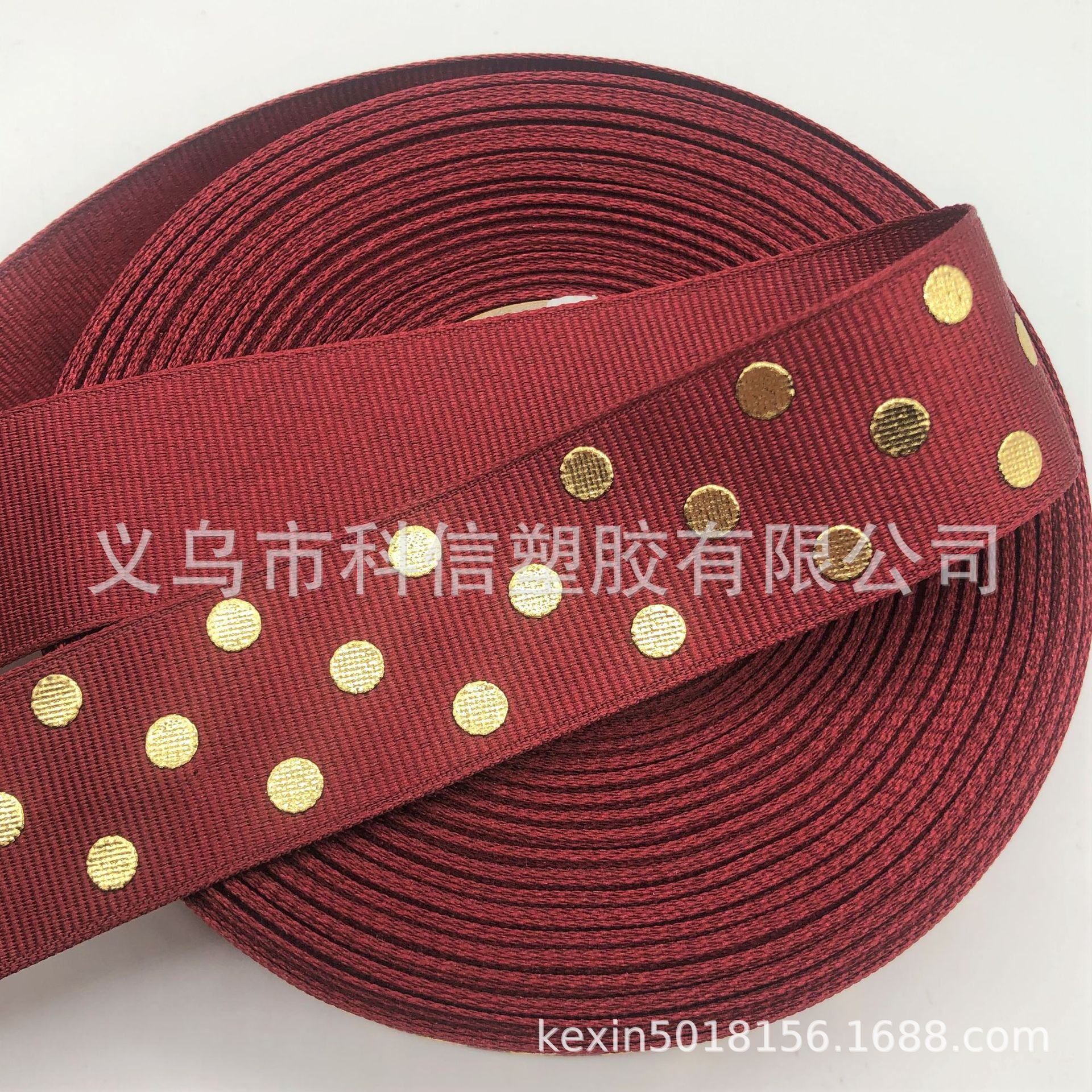 South Korea Imported Ribbon Bronzing Dot Ribbed Band Handmade DIY Bow Hair Accessories Hat Clothing Accessories