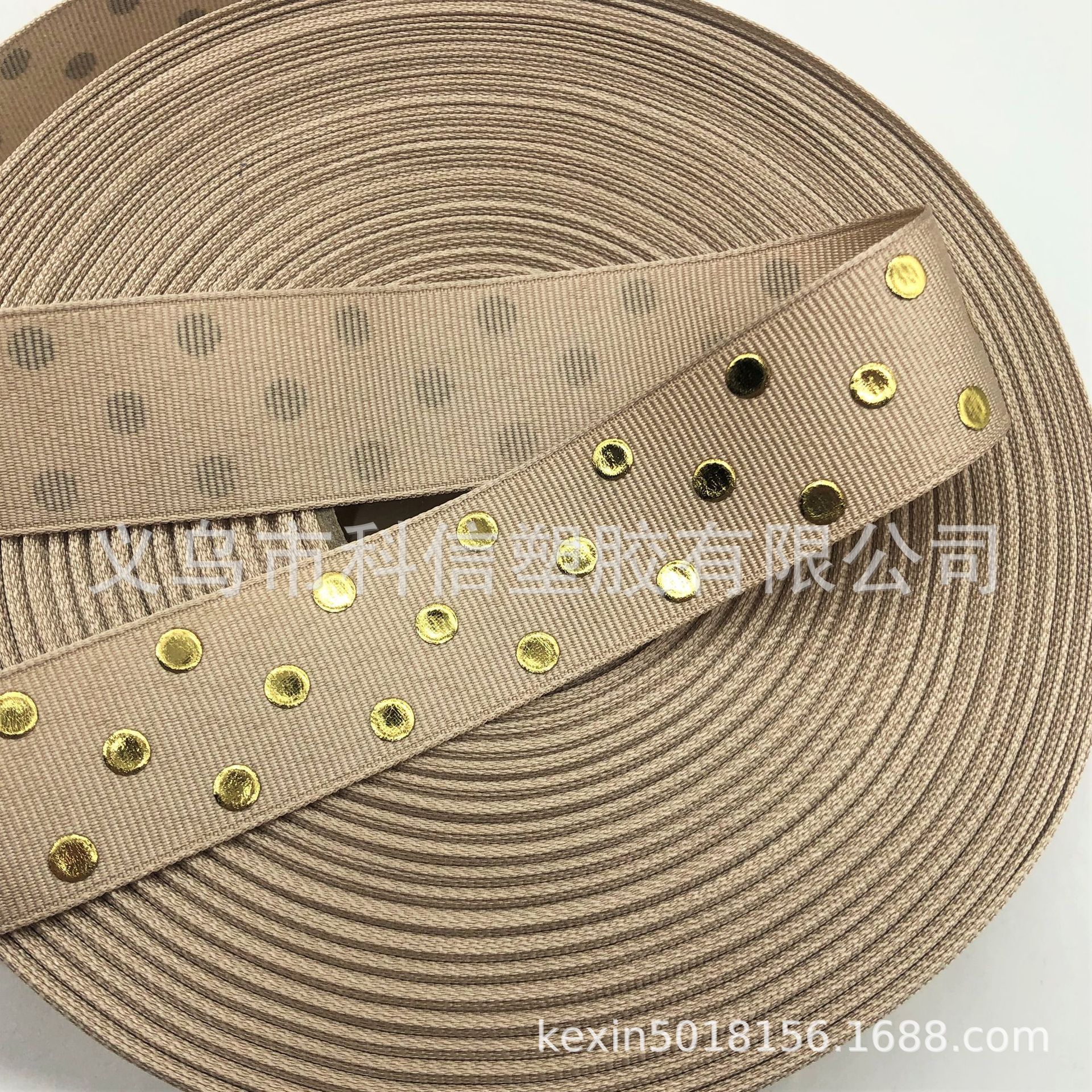 South Korea Imported Ribbon Bronzing Dot Ribbed Band Handmade DIY Bow Hair Accessories Hat Clothing Accessories