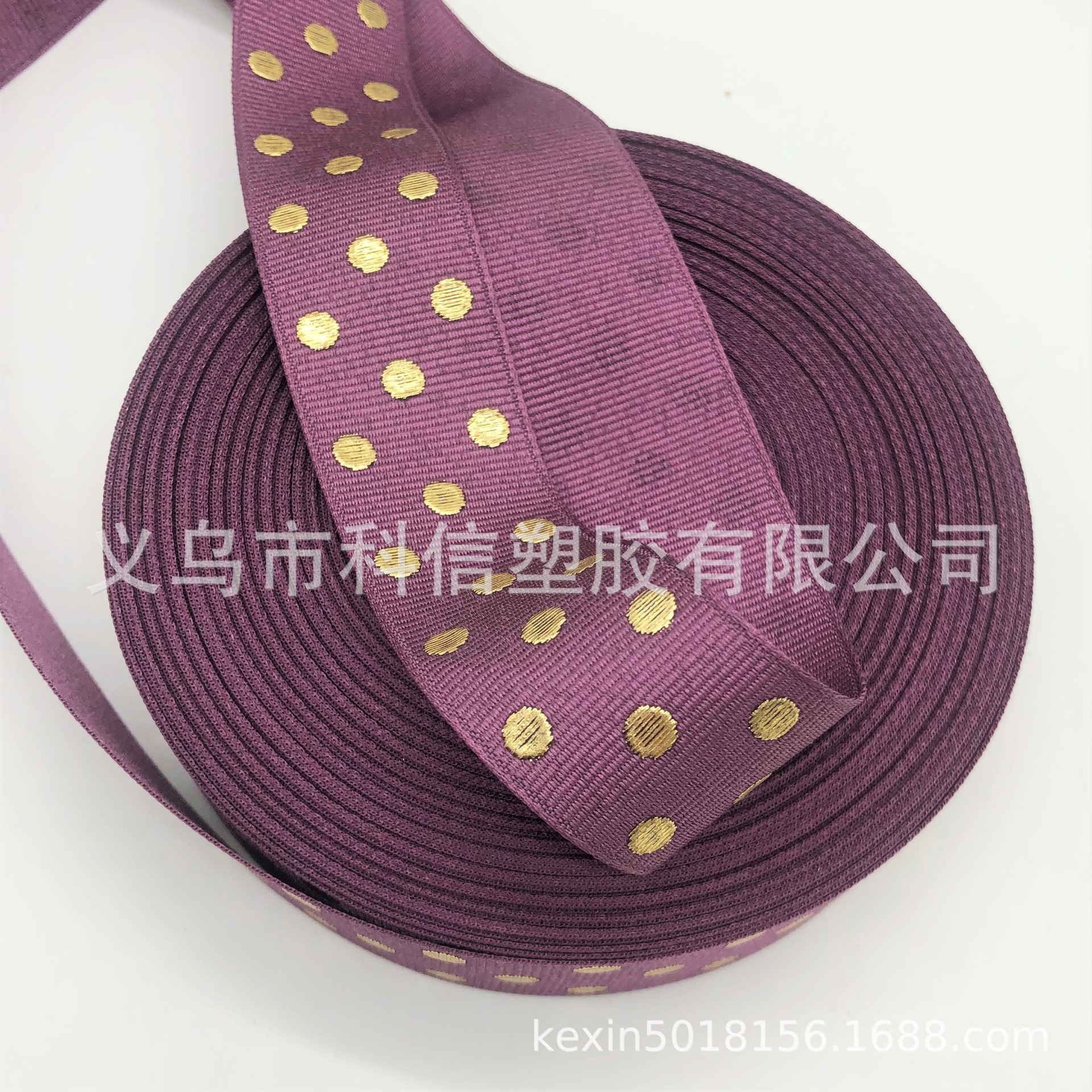 South Korea Imported Ribbon Bronzing Dot Ribbed Band Handmade DIY Bow Hair Accessories Hat Clothing Accessories