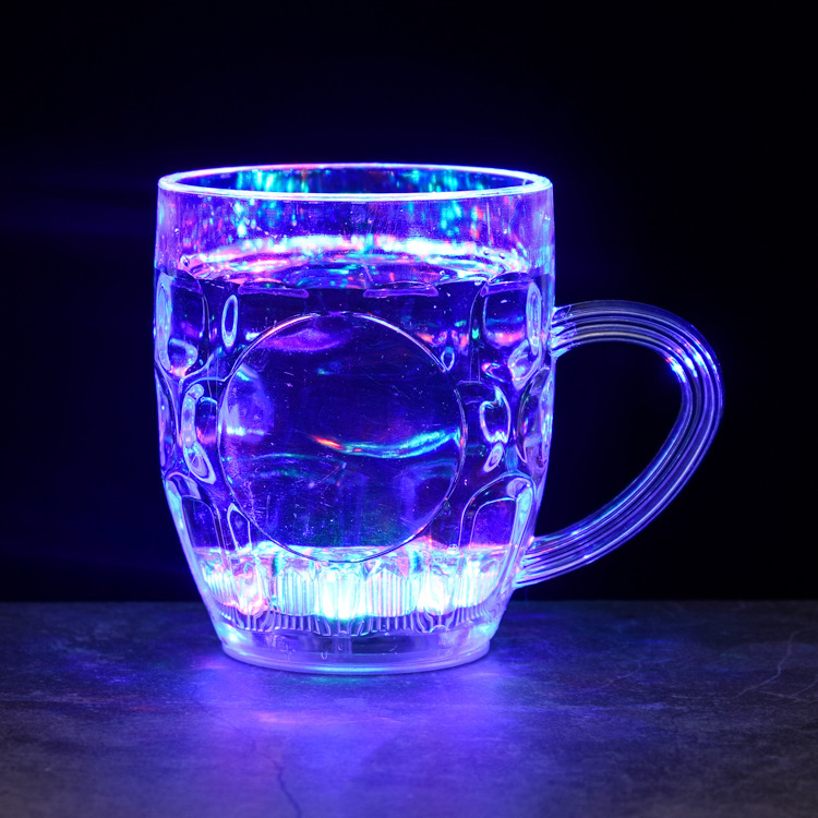 Dazzle color induction luminescence cup colorful Flash Beer Drink Cup Bar KTV theme Hotel Restaurant party supplies
