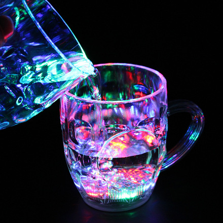 Dazzle color induction luminescence cup colorful Flash Beer Drink Cup Bar KTV theme Hotel Restaurant party supplies